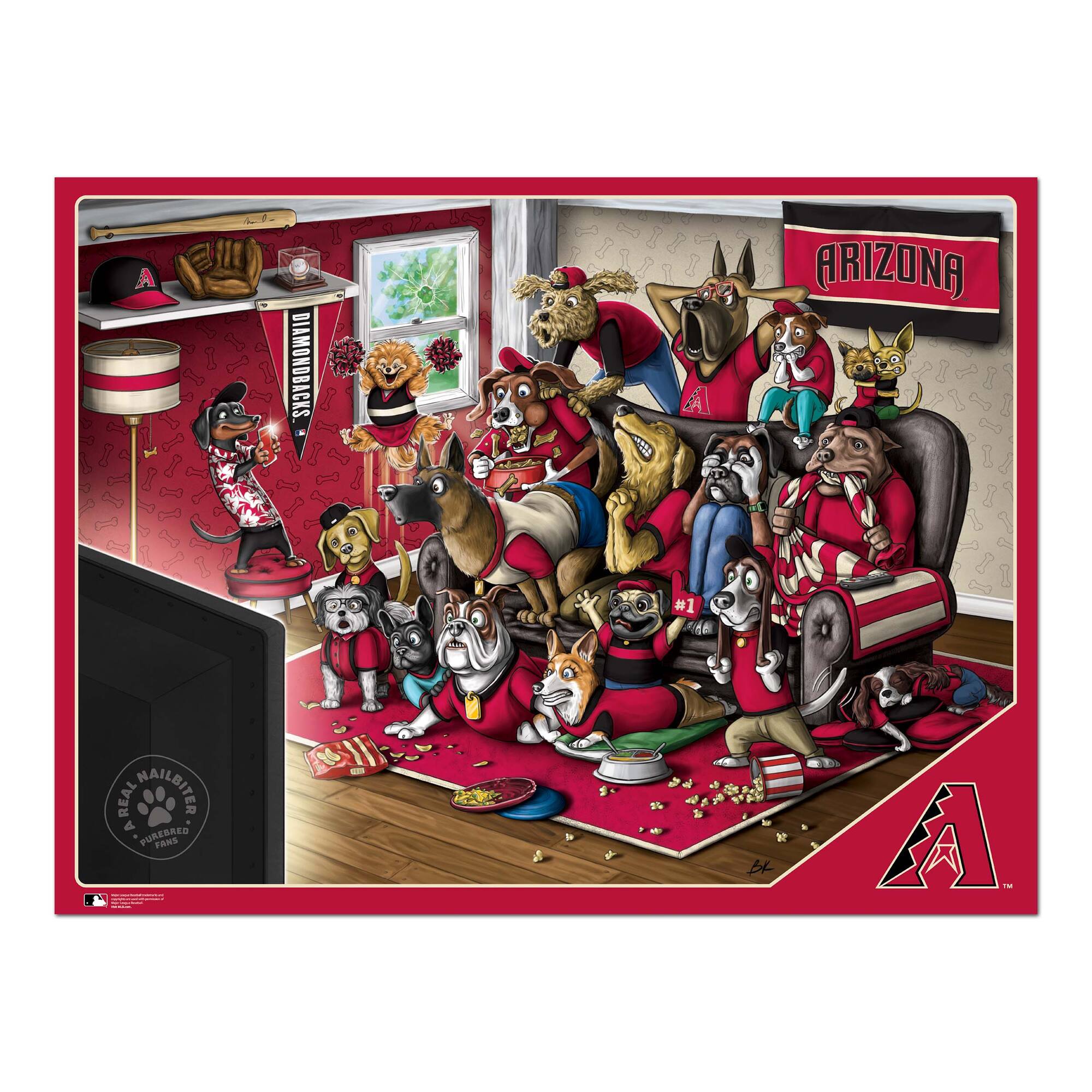 MLB Purebred Fans A Real Nailbiter 500 Piece Puzzle